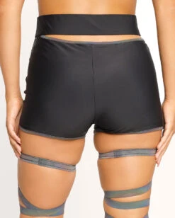 Headbanger BB Rainbow Reflective Shorts 9 Headbanger BB Rainbow Reflective Shorts -I Hear Raves Headbanger BB Rainbow Reflective Short Back