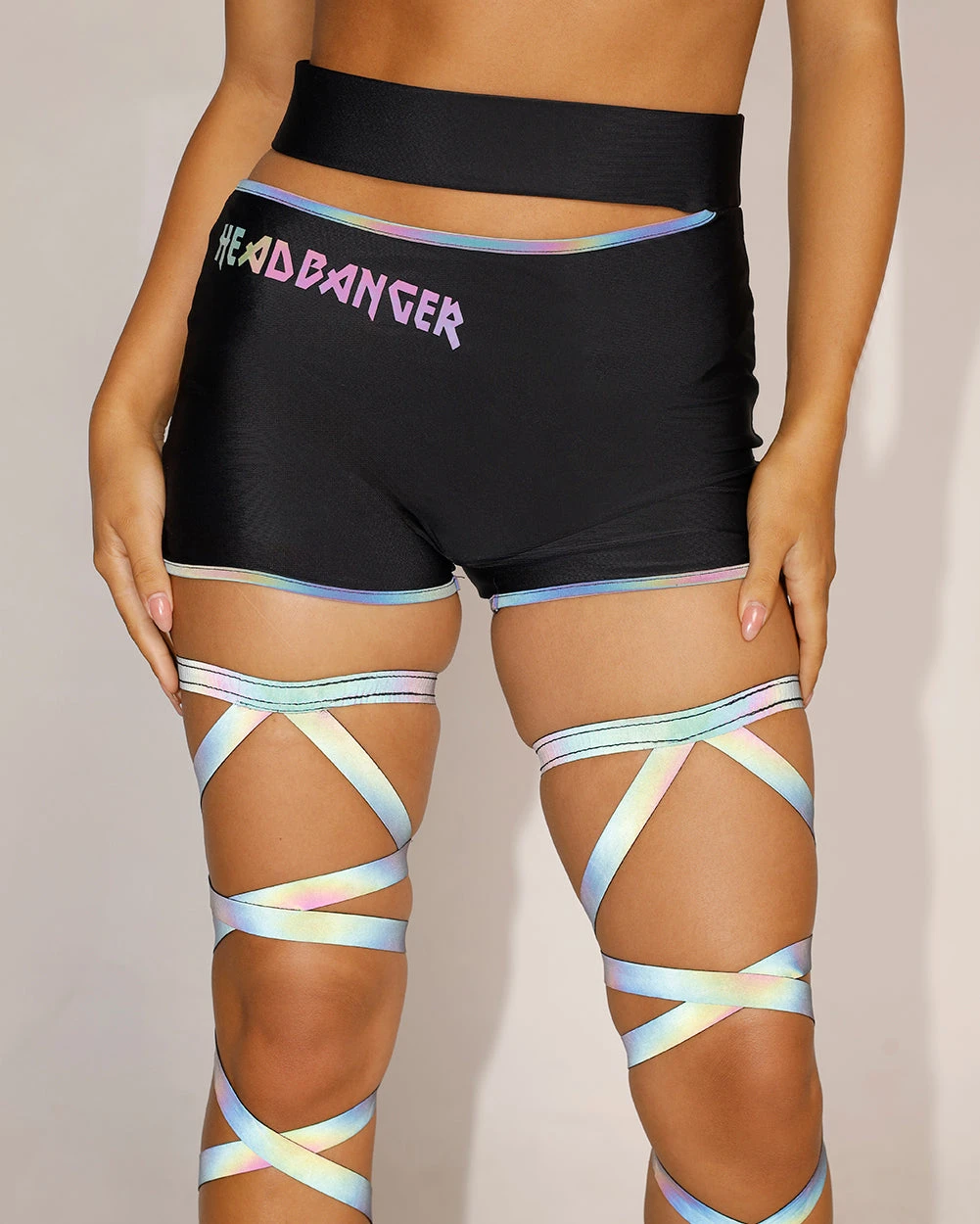 Headbanger BB Rainbow Reflective Shorts 3 Headbanger BB Rainbow Reflective Shorts