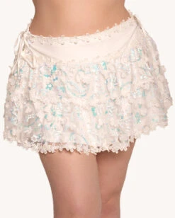 Heaven's Forever Floral Lace Skirt -I Hear Raves Heaven s Forever Floral Lace Skirt C1 Front