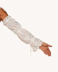 Heaven's Forever Floral Shoulder Tie Top With Sleeves -I Hear Raves Heaven s Forever Floral Shoulder Tie Top Detaill