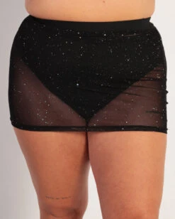 Holo Star Mini Skirt 16 Holo Star Mini Skirt -I Hear Raves Holo Star Mini Skirt C1 Front