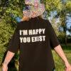 Leblunt X IHR I'm Happy You Exist Oversized Tee -I Hear Raves IMG 4505
