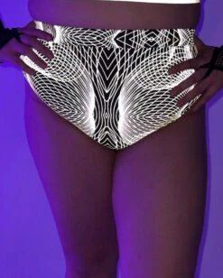 Flashbang Matrix Reflective Booty Shorts -I Hear Raves IMG 48CA0B789C04 1 1