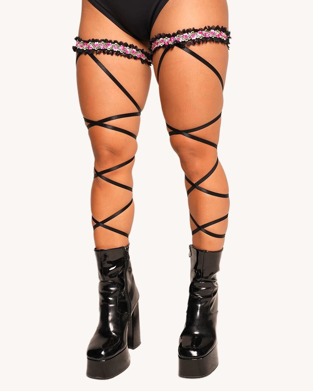 Springtime Spritz Floral Pair Leg Wraps 3 Springtime Spritz Floral Pair Leg Wraps