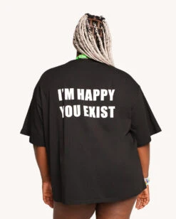 Leblunt X IHR I'm Happy You Exist Oversized Tee -I Hear Raves I m Happy You Exist Oversized Tee C1 Back