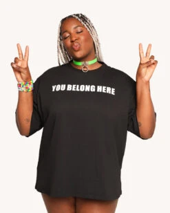 Leblunt X IHR I'm Happy You Exist Oversized Tee -I Hear Raves I m Happy You Exist Oversized Tee C1 Front