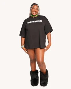 Leblunt X IHR I'm Happy You Exist Oversized Tee -I Hear Raves I m Happy You Exist Oversized Tee C1 Full