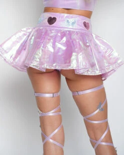 Chrysalis Holo Butterfly Patches Leg Wraps -I Hear Raves Iridescent Blush Holo Heart Skirt Baby Pink Back a9fafc7b aae2 401e 9eb5 df8549ce8663