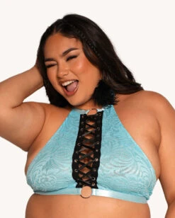 Jami Jones X IHR Lace Me Up O-Ring Top -I Hear Raves Jami Jones x iHR Lace Me Up O Ring Top C1 Front