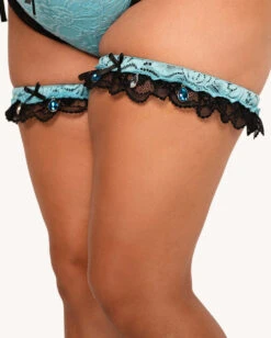 Jami Jones X IHR Leg Garters -I Hear Raves Jami Jones x iHR Leg Garters C1 Front