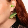 Jurassic Bite Dino Earplug Earrings 2 Jurassic Bite Dino Earplug Earrings -I Hear Raves Jurassic Bite Dino Earplugs