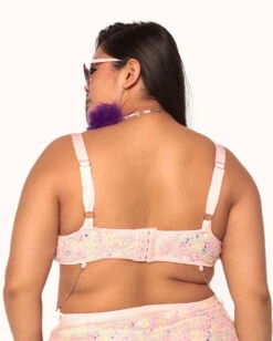 Katie Kayyyy X IHR Pastel Prism Top -I Hear Raves Katie Kayy x iHR Pastel Prism Top C1 Baby Pink Back