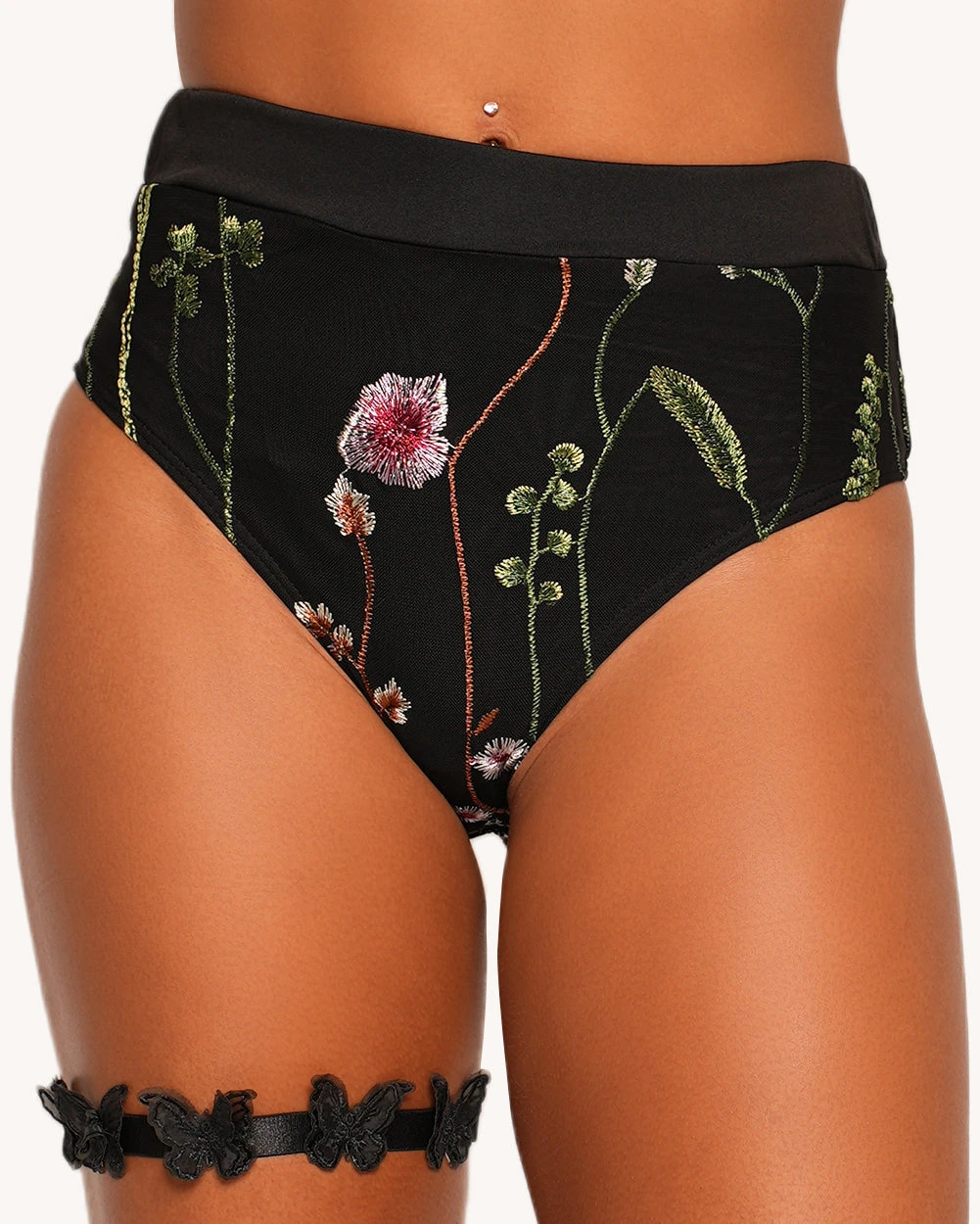 Lace Flowerfields High Waisted Stretch Bottoms 3 Lace Flowerfields High Waisted Stretch Bottoms