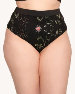 Lace Flowerfields High Waisted Stretch Bottoms 11 Lace Flowerfields High Waisted Stretch Bottoms -I Hear Raves Lace Flowerfields High Waisted Bottoms C1 Front