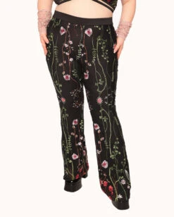 Lace Flowerfields Stretch Pants -I Hear Raves Lace Flowerfields Pants C1 Front 11268c07 8b43 47d1 9c65 50ce1ccda9a6