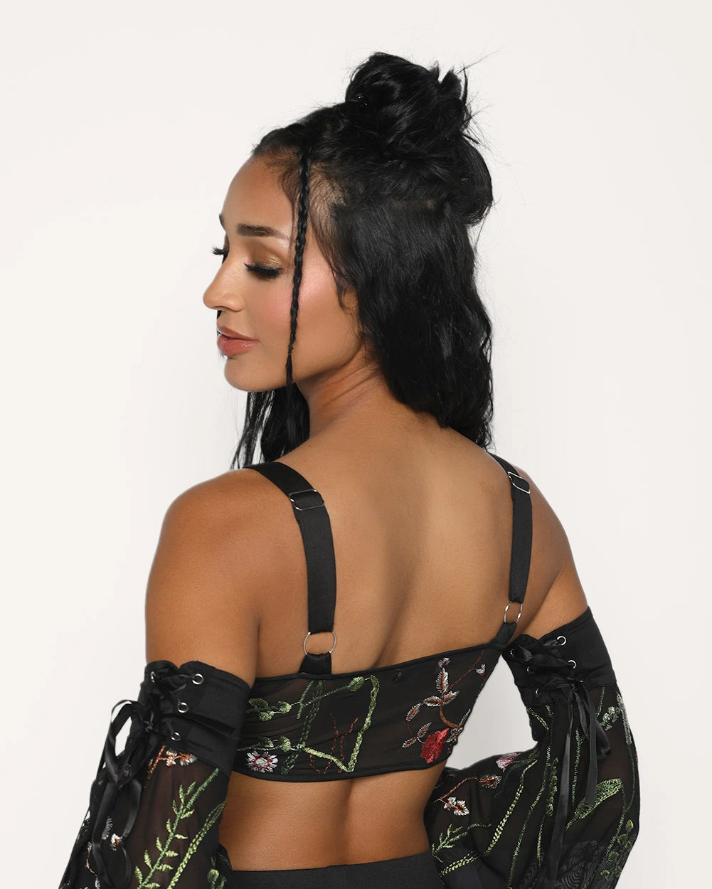 Lace Flowerfields Stretch Pixie Hem Top 4 Lace Flowerfields Stretch Pixie Hem Top - Image 2