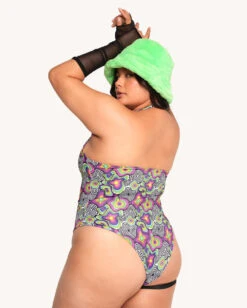 Leblunt X IHR Love Vortex Bodysuit -I Hear Raves Leblunt x iHR Love Vortex Bodysuit C1 Back