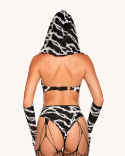 Live Wire Reflective Bodysuit With Sleeves 12 Live Wire Reflective Bodysuit With Sleeves -I Hear Raves Live Wire Reflective Bodysuit with Sleeves Back