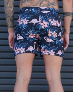 Lost In Paradise Flamingo Shorts -I Hear Raves Lost in Paradise Flamingo Shorts Back