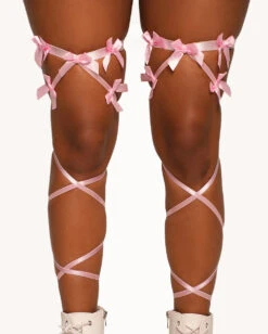 Love Me Knot Bow Pair Mini Leg Wraps