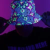Leblunt X IHR Love Vortex Reversible Bucket Hat With Stash Pocket -I Hear Raves Love Vortex Reversible Stash Bucket Hat UV
