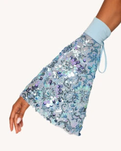 Magic Tricks Sequin Floral Bodysuit With Sleeves -I Hear Raves Magic Tricks Sequin Floral Bodysuit with Sleeves Detail