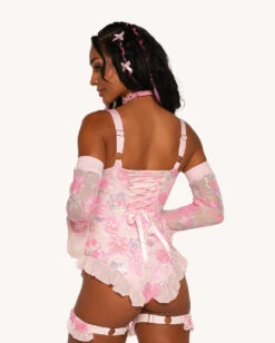 Magical Twinkling Bodysuit With Sleeves And Garter 11 Magical Twinkling Bodysuit With Sleeves And Garter -I Hear Raves Magical Twinkling Bodysuit with Sleeves and Garter Back