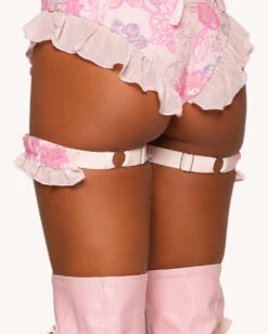 Magical Twinkling Bodysuit With Sleeves And Garter 13 Magical Twinkling Bodysuit With Sleeves And Garter -I Hear Raves Magical Twinkling Bodysuit with Sleeves and Garter Detailback