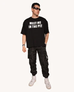 Meet Me In The Pit Oversized Tee -I Hear Raves Meet Me in the Pit Oversized Tee Mens Full