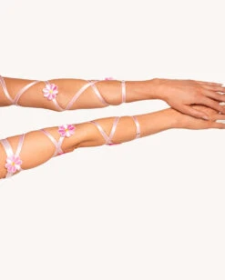 Meet You At Daisy Lane Pair Arm Wraps 9 Meet You At Daisy Lane Pair Arm Wraps -I Hear Raves Meet You at Daisy Lane Pair Arm Wraps Pink Front