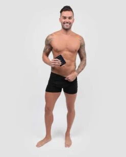 Hidden Pocket Men's Boxer Briefs -I Hear Raves Mens StashBoxer Black Full