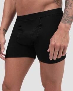 Hidden Pocket Men's Boxer Briefs -I Hear Raves Mens StashBoxer Black Side