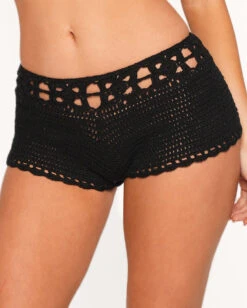 Mystic Flowers Crochet Shorts