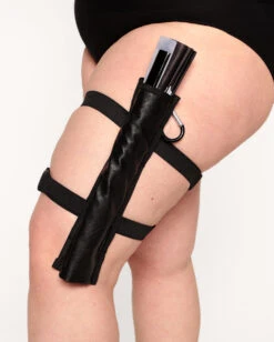 Night Rider Strap & Clip-on Faux Leather Fan Holster