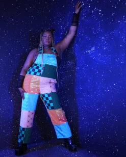 Otaku Patchwork Overalls -I Hear Raves OtakuPatchworkOveralls