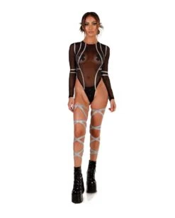 Pair Of Non-Slip Reflective Leg Wraps -I Hear Raves Pair of Non Slip Reflective Leg Wraps full