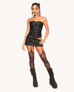 Dark Darling Bow Suspender Tights -I Hear Raves Party AnimalMesh Corset Black Full 2fe04d0a 3e3f 4e75 8ddd dd92ea7f0529