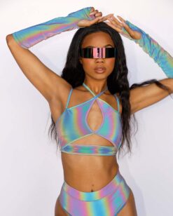 I Hear Raves -I Hear Raves Party Lights Rainbow Reflective Cutout Top Rainbow Lifestyle 247x308 1