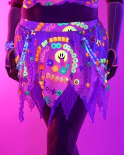 Pixxie Stixx X IHR Kandi Trip Skirt 19 Pixxie Stixx X IHR Kandi Trip Skirt -I Hear Raves Pixxie Stixx x iHR Kandi Trip Skirt C1 UV