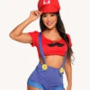 Player 1 Baddie Costume -I Hear Raves Player 1 Baddie Costume Front