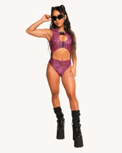 Post-Apocalyptic Bodysuit -I Hear Raves Post Apocalyptic Bodysuit with Sleeves Full