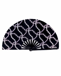 Power Surge Silver Reflective Hand Fan