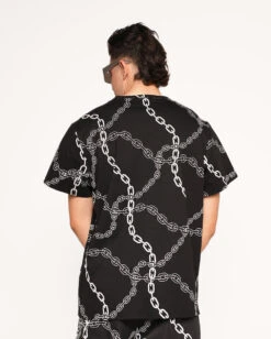 Power Surge Silver Reflective Chain Men's Tee -I Hear Raves Power Surge Silver Reflective Chain Men s Tee Back