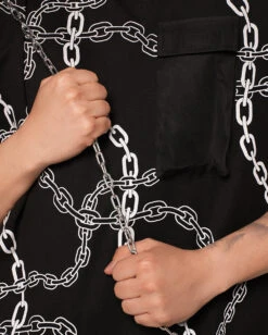 I Hear Raves 12 I Hear Raves -I Hear Raves Power Surge Silver Reflective Chain Men s Tee Detail