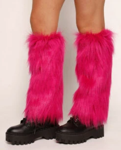 Pretty Privilege Fluffy Leg Warmers -I Hear Raves Pretty Privilege Furry Leg Warmers NP Side