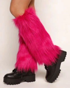 Pretty Privilege Fluffy Leg Warmers -I Hear Raves Pretty Privilege Furry Leg Warmers NP Side2