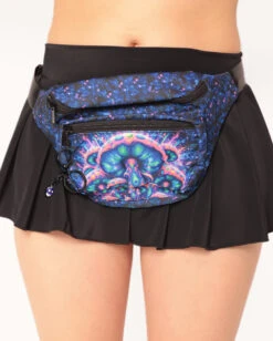 Psychedelic World Mushroom UV Reactive Fanny Pack