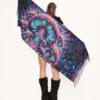 Psychedelic World Mushroom Pashmina -I Hear Raves Psychedelic World Mushroom Pashmina Front