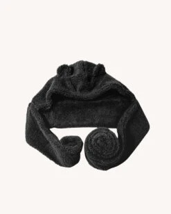 Rave Cub Bear Hat With Scarf 8 Rave Cub Bear Hat With Scarf -I Hear Raves RaveCubBearHatwithScarf Black