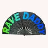 Rave Daddy UV Reactive Hand Fan -I Hear Raves RaveDaddyUVHandFan